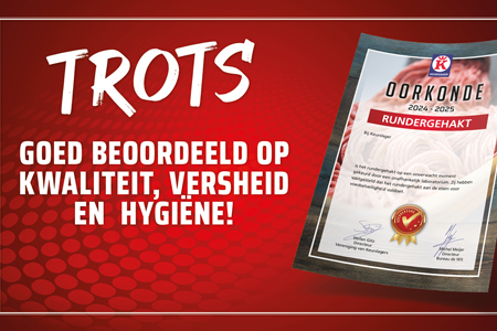 Onze rundergehakt is bekroond met een 10